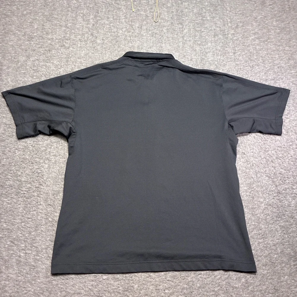 Vintage Nike Golf Polo Shirt Mens Large Black Ciena Logo Embroidered Fit Dry 90s